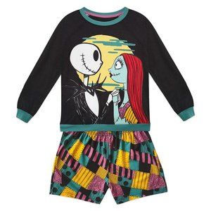 DISNEY NIGHTMARE BEFORE CHRISTMAS JACK SKELLINGTON SALLY SLEEP SET SHIRT SHORTS